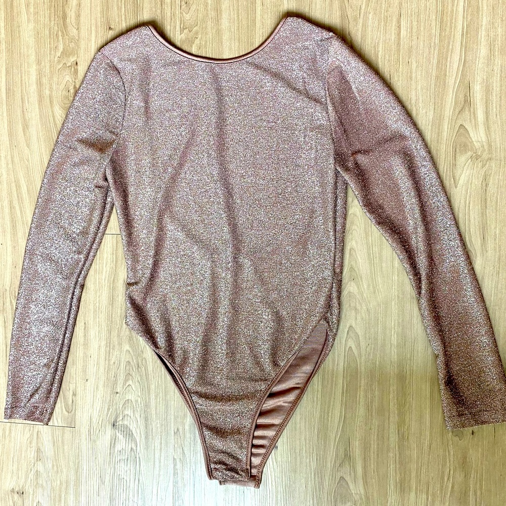 Sparkle bodysuit with low back